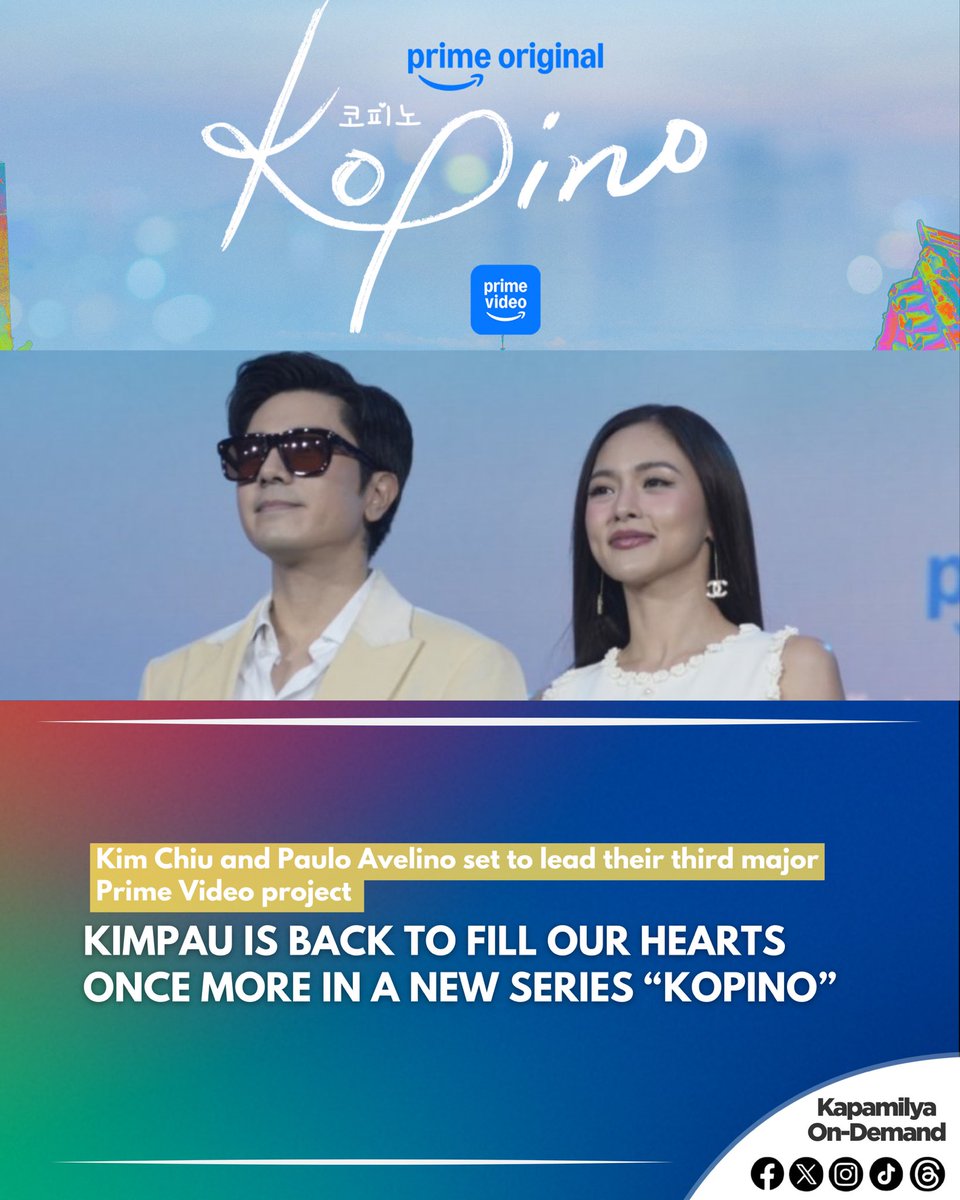 LOOK: Kim Chiu and Paulo Avelino are bringing their undeniable chemistry once more in the upcoming series, ‘Kopino’.

Prepare for a journey filled with romance and soul. This marks the duo's third major collaboration with <a href="/primevideoph/">Prime Video Philippines</a>, proving that their on-screen spark is truly