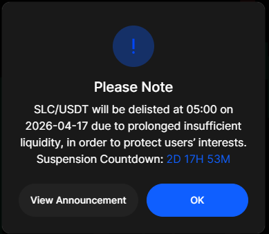 LeRoiPagnan's tweet image. Finally.

$SLC is getting delisted from @BingXOfficial  on April 17 due to insufficient liquidity.

This is actually the right move. Better to remove dead listings than keep fake spreads and empty order books.

Time to focus liquidity where it can actually grow

@silencioNetwork
