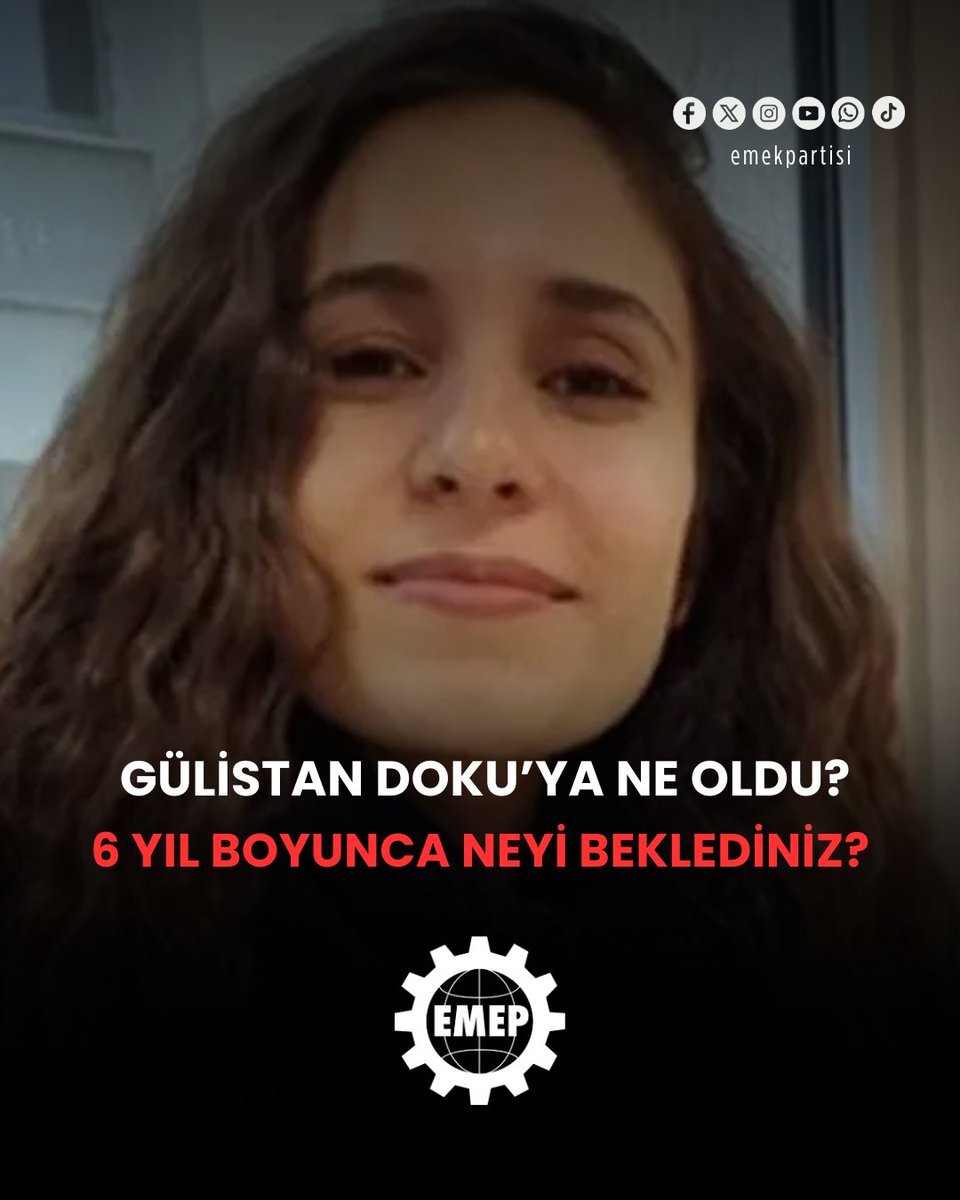 6 yıl boyunca neyi beklediniz?

Dersim’de 5 Ocak 2020’den bu yana kendisinden haber alınamayan Munzur Üniversitesi öğrencisi Gülistan Doku soruşturmasında yıllar sonra yeni bir gelişme yaşandı.

Dün gece saatlerinde kamu görevlilerinin de olduğu 13 kişi gözaltına alındı.