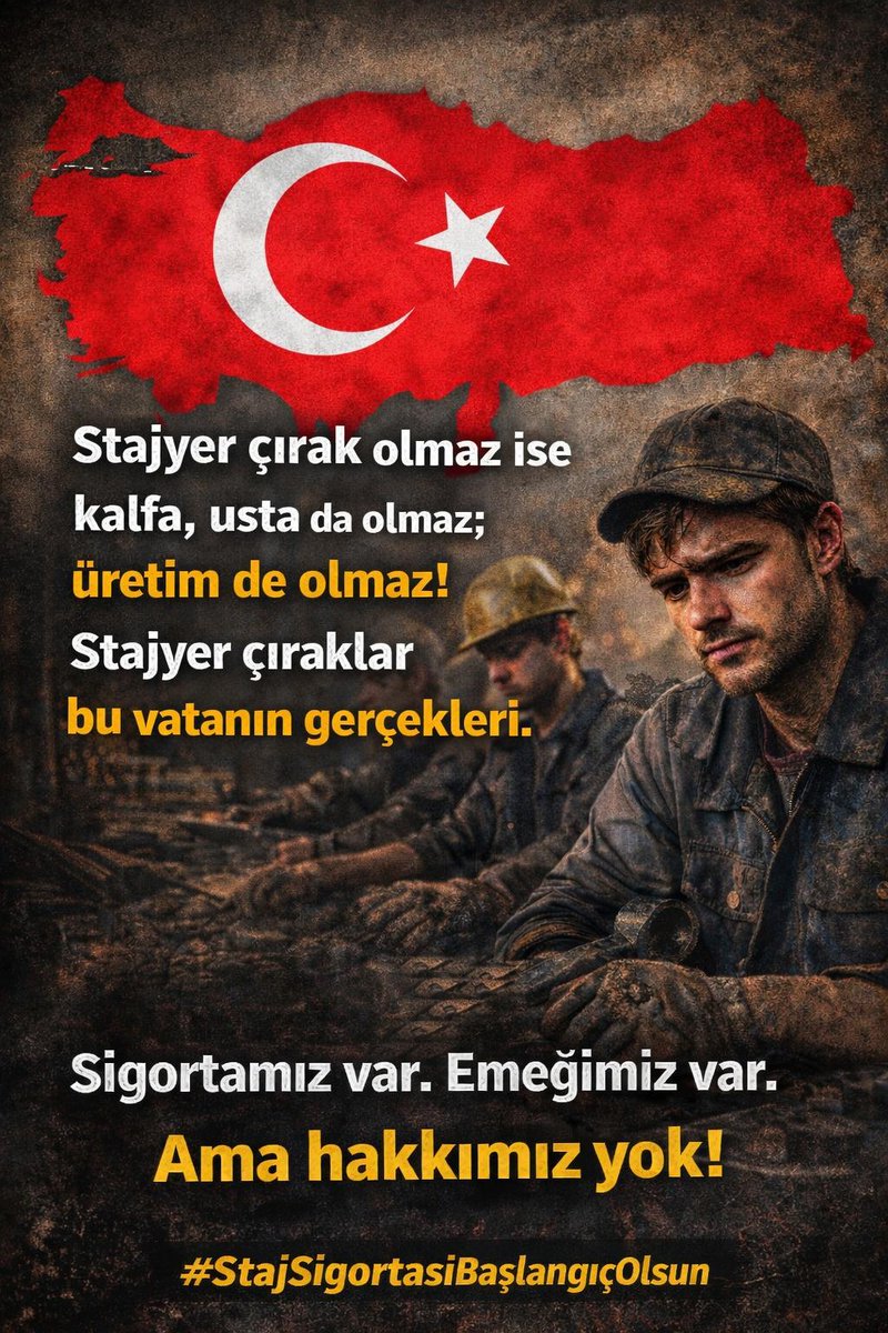 Staj cıraklık sigotası mağdurlarfedarasyon başkanı tweet media