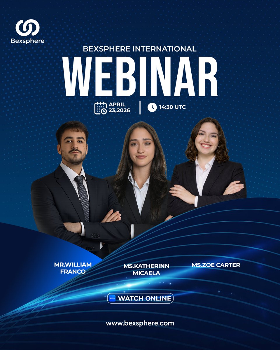 bexsphere's tweet photo. Join our International Webinar to explore Web3 innovation, expert insights, and future opportunities.

April 23, 2026
14:30 UTC
Join online

#Bexsphere #Webinar #Web3 https://t.co/syB3zQoXwn
