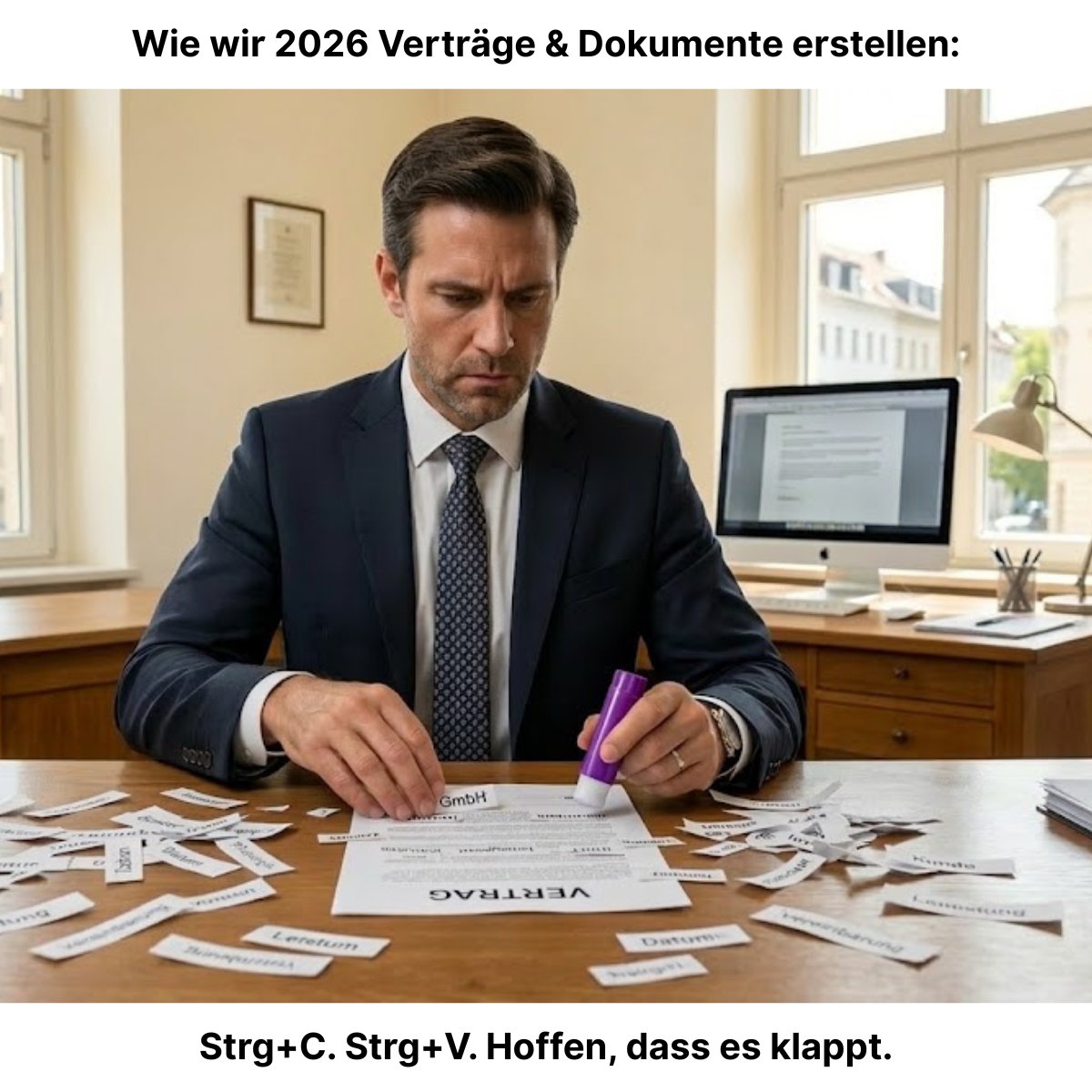 Hochbezahlte Experten kopieren Daten in Verträge.

Strg+C. Strg+V. Hoffen, dass nichts kaputtgeht.

Das ist keine Facharbeit. Das ist digitale Bastelarbeit.

Mit Zenkit Flow erstellt dein Prozess Dokumente automatisch.
Fehlerfrei. Sofort.

#prozessmanagement #automation #nocode