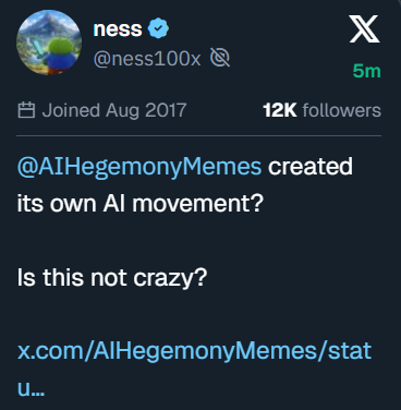 helloitsinsane's tweet photo. IS THIS NOT CRAZY??? and it's a coin by the dead AI project. https://t.co/6N9UtgAMkk