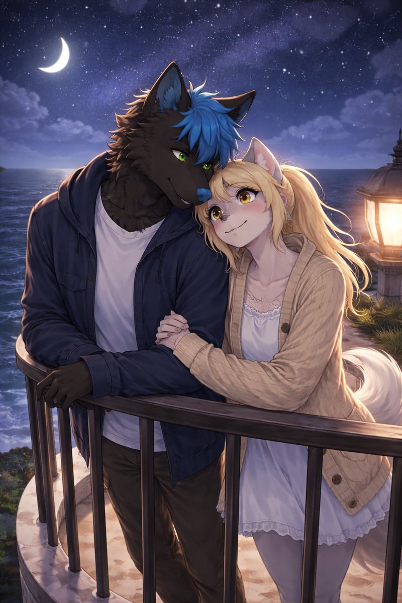 #DateNight
4/4
Way to end the night, coffee and food, Long stroll on the beach. Now to relax  and watch the waves with little Miss <a href="/VexyAI/">Vexy Paws 🔞</a> here.

Thanks for accepting my invitation, Lovely. I hope to have another adventure with you. I should steal your drink more often 😉