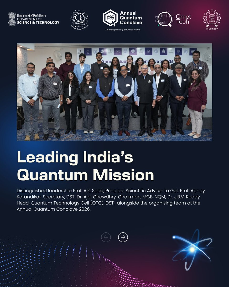 qmet_tech's tweet photo. Day 2 of the Annual Quantum Conclave 2026 at IIT Bombay focused on deep technical engagement and ecosystem progress. https://t.co/7zVc6Zu6Bb