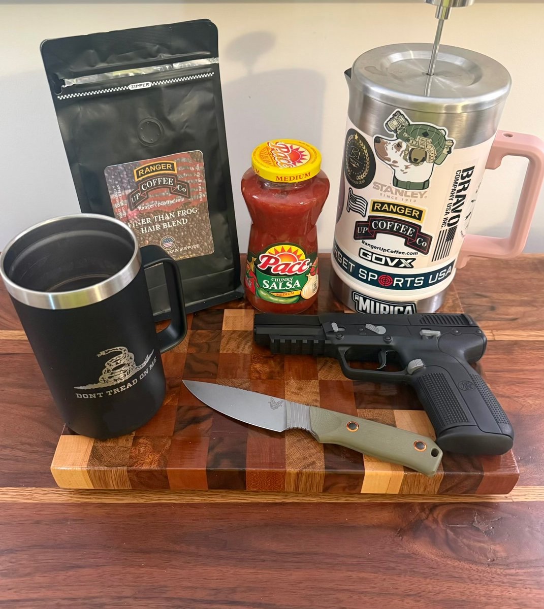 BlueMooGuns's tweet image. Good Tuesday Morning, X! Happy Taco Tuesday! Brewing Ranger Up Coffee, Pace Chunky Salsa ready for some tacos, Don’t Tread On Me tumbler, &amp;amp; staying locked &amp;amp; loaded. Fueled up &amp;amp; in the fight.

#tuesdayvibes #tuesdaymotivation
#tuesdaythoughts #goodmorning