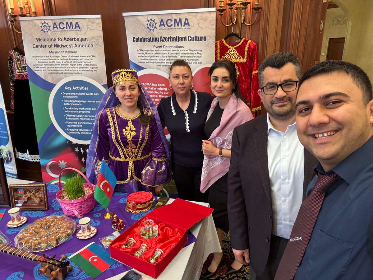 acmaus_org's tweet photo. Nowruz Celebration at Northwestern University Highlights Cultural Diversity and Unity

Evanston, IL — The Azerbaijan community, represented by the Azerbaijan Center of Midwest America (ACMA), proudly participated in the Nowruz celebration at Northwestern University alongside Kyrgyz, Tatar, Afghan, and Persian communities.

The program featured a special Azerbaijani tar performance by Orkhan Mammadli, along with traditional dance performances by Azerbaijani dance team members Sanan Ramazanov and Nuriyye Jafarova. Guests also experienced authentic cuisine and cultural presentations from each participating community.

The event brought together diverse cultures in a shared atmosphere of unity, tradition, and togetherness, reflecting the true spirit of Nowruz.

https://t.co/PYnQe2xokZ