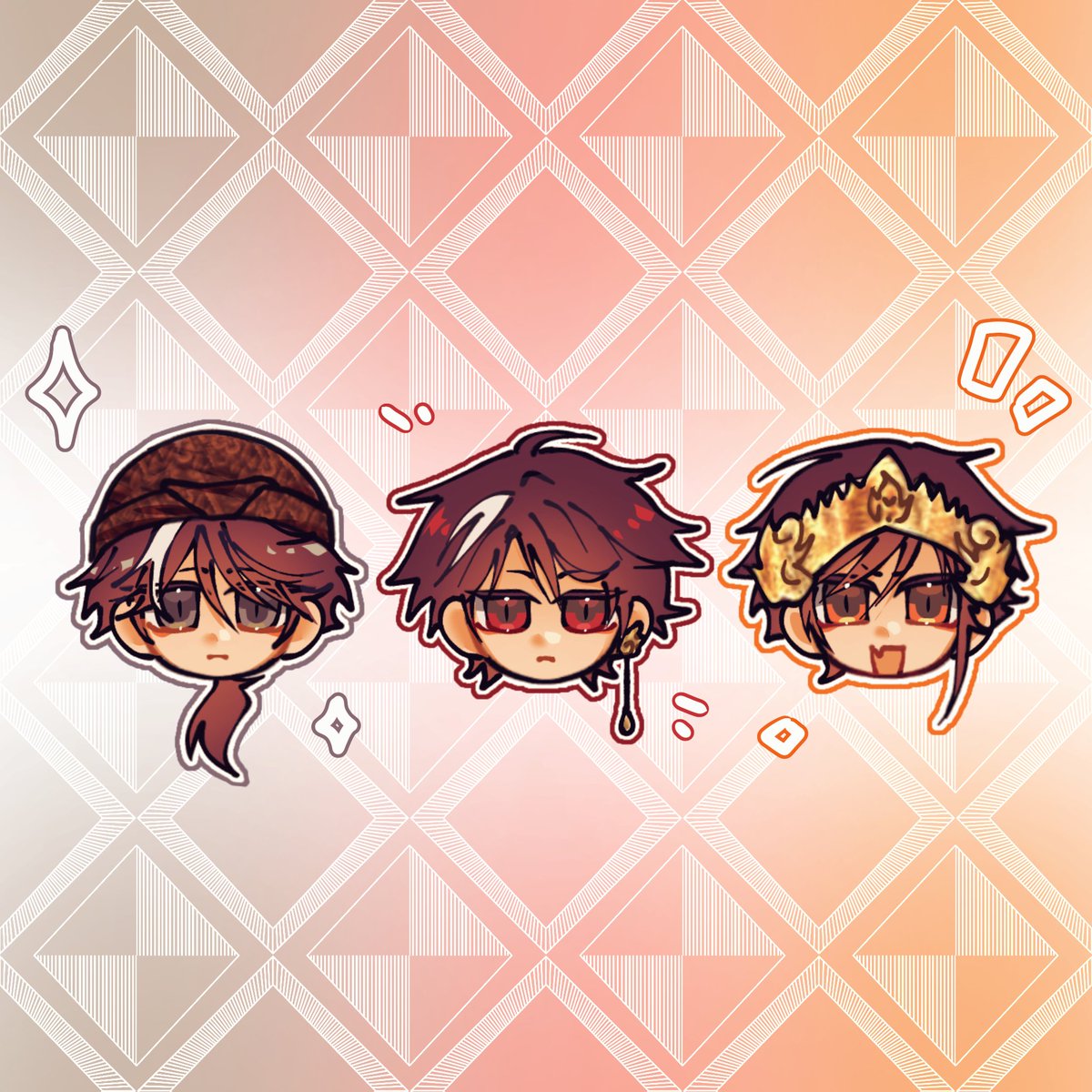 Selviiiyed's tweet photo. Solar • Halilintar • Blaze [I'm thinking of posting them in Javanese traditional attire X)] https://t.co/RsLgzEzxJP