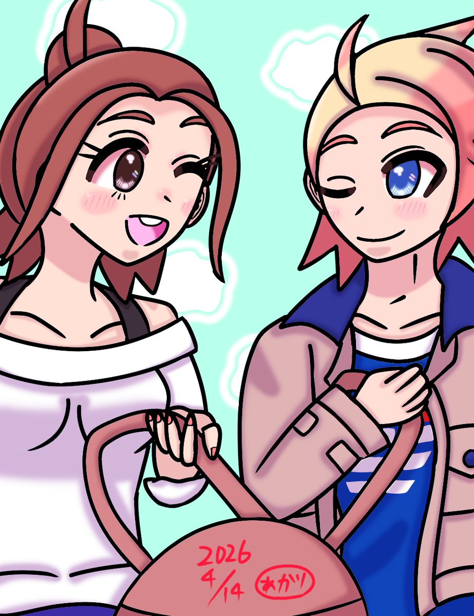 akarisou0211's tweet image. 描きかけで止まってたガイセイ、やっと塗り終わった＼(^-^)／✨

二人とも顔良すぎるんだよなぁ～