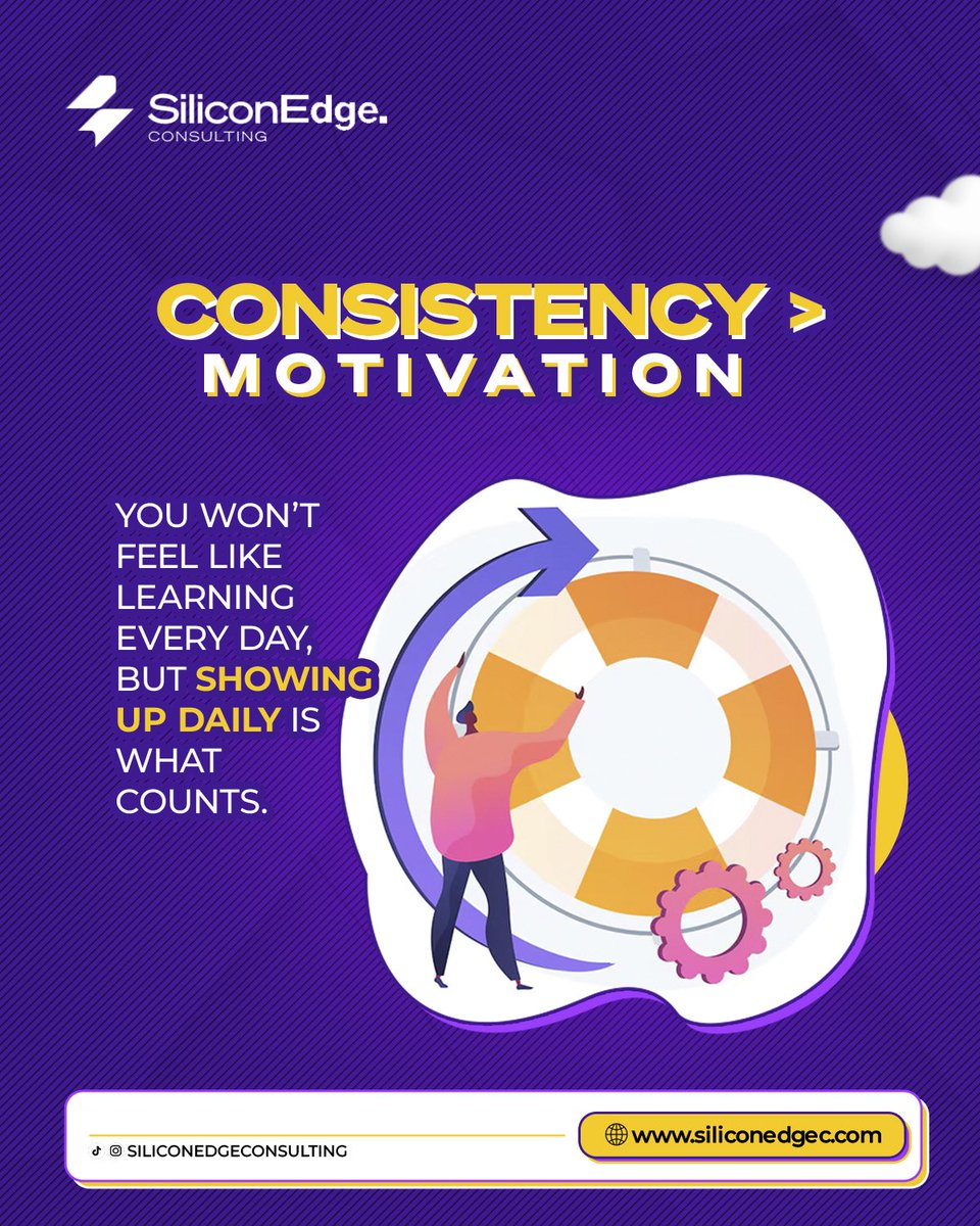 SiliconEdgeCon's tweet photo. You won’t feel like learning every day.
Motivation comes and goes.

But consistency? That’s what sets you apart.
Show up, do the work, and keep moving forward.
https://t.co/jNYIPpNebA

#Consistency #StayCommitted #TechJourney #GrowthMindset #SiliconEdge #KeepLearning https://t.co/jsoRSteOFv