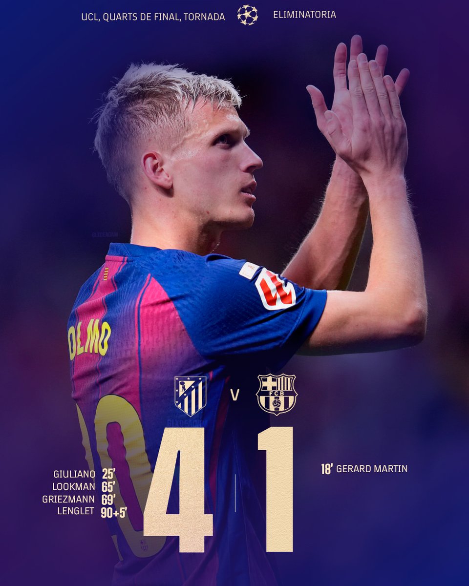 Posiblemente me vayáis a insultar pero solo os pido que confiéis en mí. Quien conozca este formatin de mierda lo sabrá

Hoy nos humillarán, no jugaremos a nada, el Atleti nos dominará durante todo el partido y estaremos fuera de la Champions al 100%

No hay nada que hacer