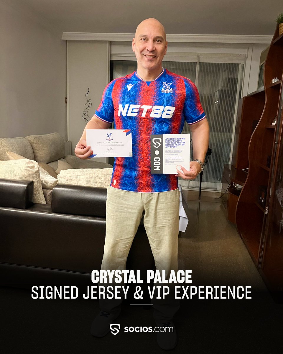 VIP experience: 𝐂𝐨𝐦𝐩𝐥𝐞𝐭𝐞𝐝. ✅
Signed <a href="/CPFC/">Crystal Palace F.C.</a> jersey: 𝐒𝐞𝐜𝐮𝐫𝐞𝐝. ✅

Frame it, wear it, or just never take it off, @mcpuyos!