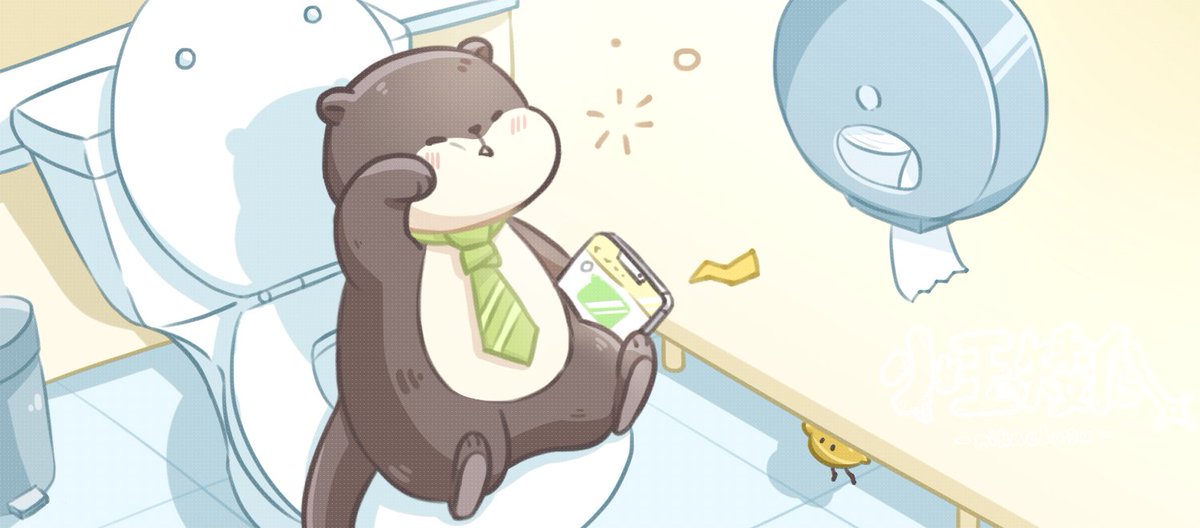 qq_yu___'s tweet photo. #委託展示 #委託 #繪圖委託 #插圖
笨蛋水獺（檸茶）的橫幅小插圖 https://t.co/3UtU0WPjrh