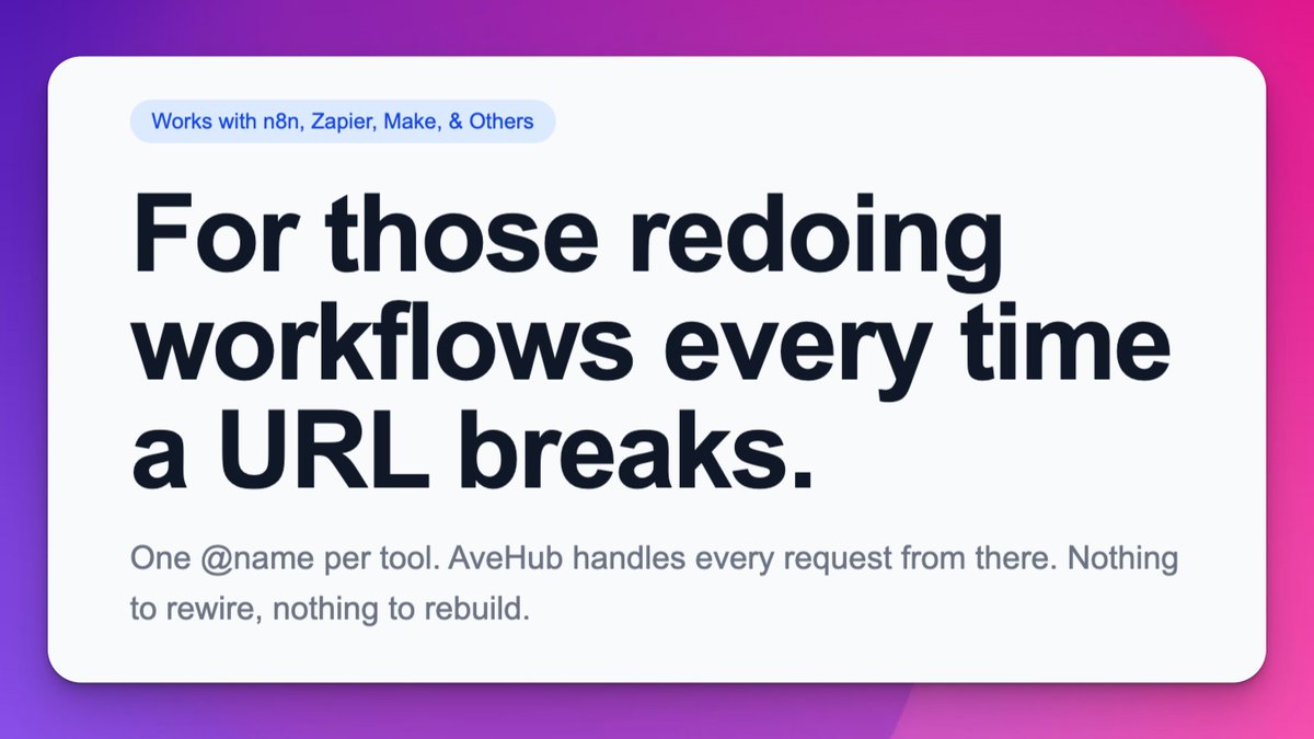MarkLIVE's tweet image. 🚀i wish everyone a great week on their projects, apps, and saas'. Hope you all see new all-time-highs and new learnings.

here's what im working on ➡️ @AveHubNet 
It's geat for users of @n8n_io @zapier &amp;amp; #make