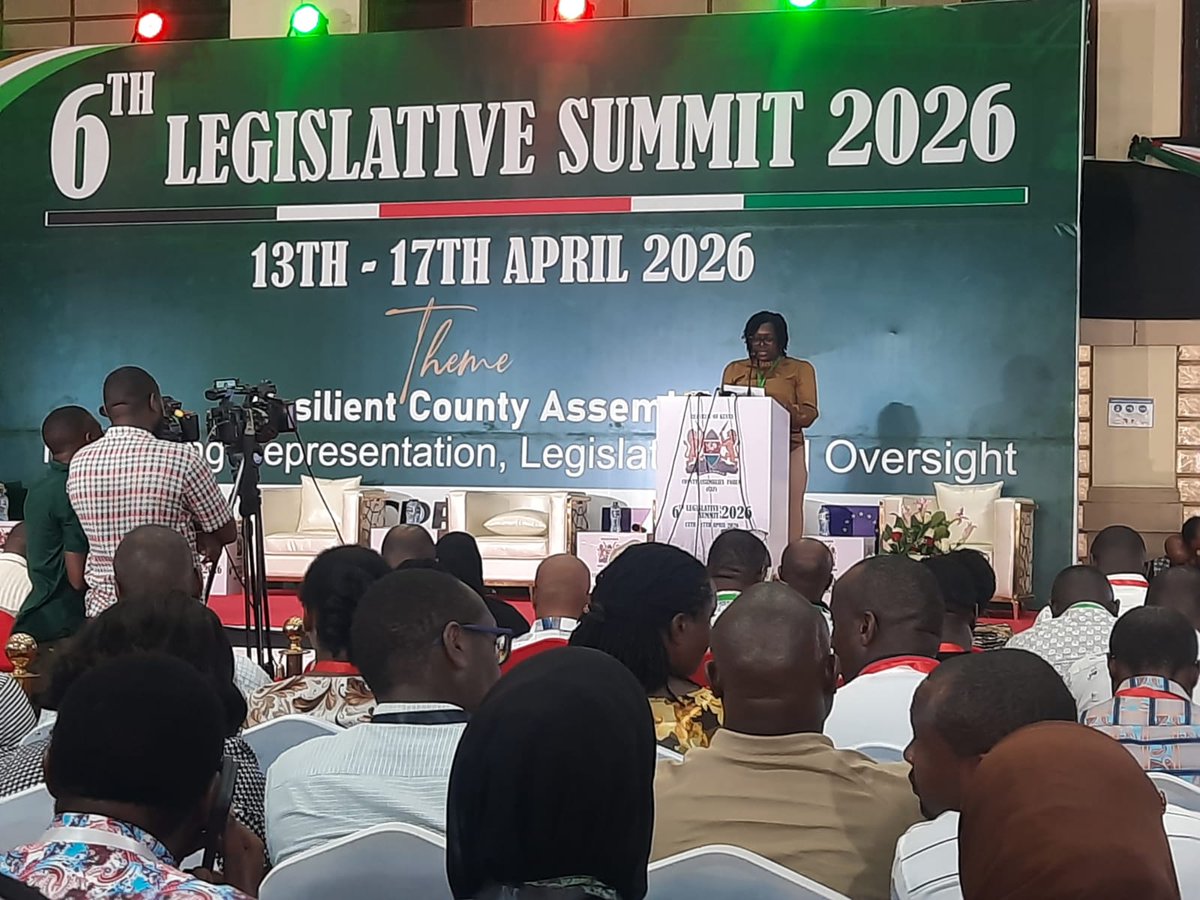 Tema_Research's tweet photo. @suemtana giving remarks durimg the 6th legislative summit 2026 @County assemblies forum @MombasaCountyKe @msa_county https://t.co/B162dEizFv