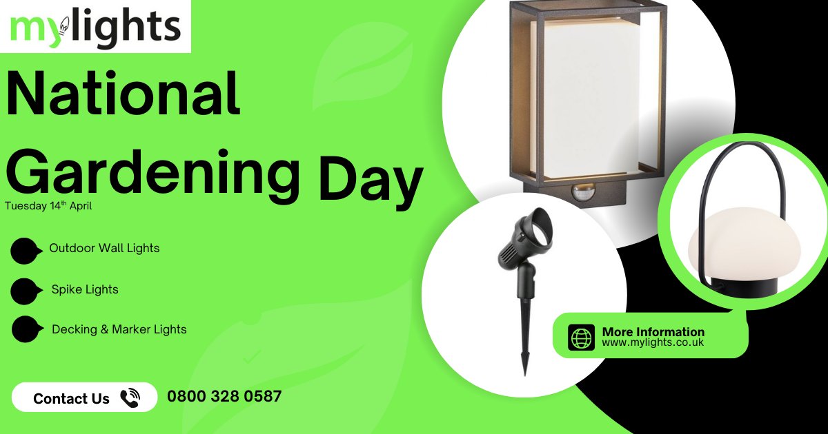 mylightsco's tweet image. 🌿 Happy National Gardening Day! 🌸

Get planting, refreshing, and enjoying your outdoor space 🌱
And don’t let it fade at sunset… ✨
Outdoor lighting can highlight your garden, add atmosphere, and keep it usable into the evening 🌙

#NationalGardeningDay #OutdoorLighting
