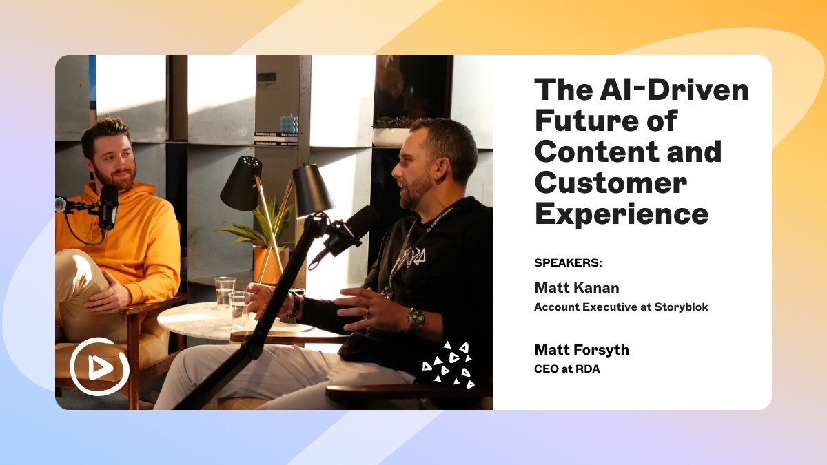 What’s next for #content and customer experience? 

Watch Matt Forsyth (CEO at @<a href="/RDA_Digital/">RDA</a>) talks about why, as businesses lean further into #AI and data, the human connection remains at the heart of every truly memorable #CX.

📽️: okt.to/yiBtj0