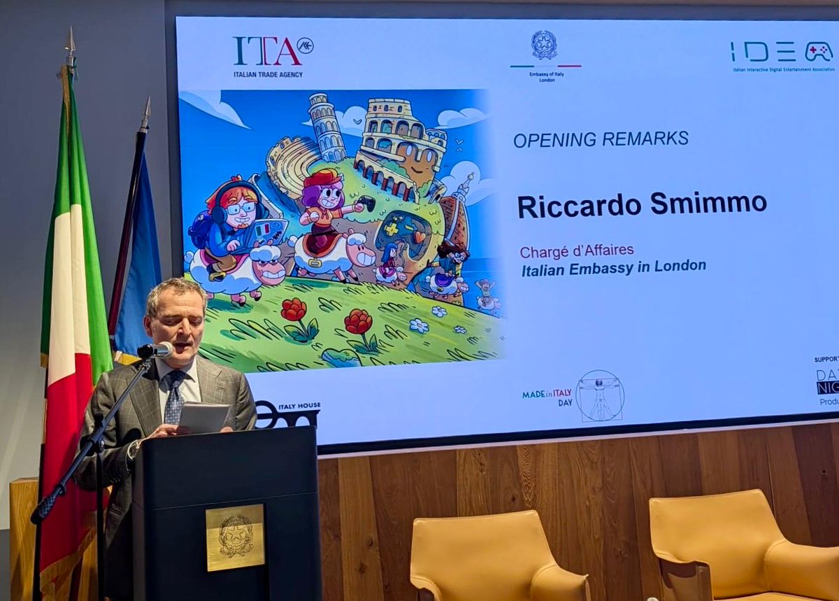 IIDEAssociation's tweet photo. Il futuro dell’industria videoludica italiana passa da Londra - @ITAtradeagency
Scopri di più: https://t.co/6nR2DTFham
#IIDEA #GamingIndustry #Videogiochi #MadeInItaly #Innovazione https://t.co/ByXhjTKsXy