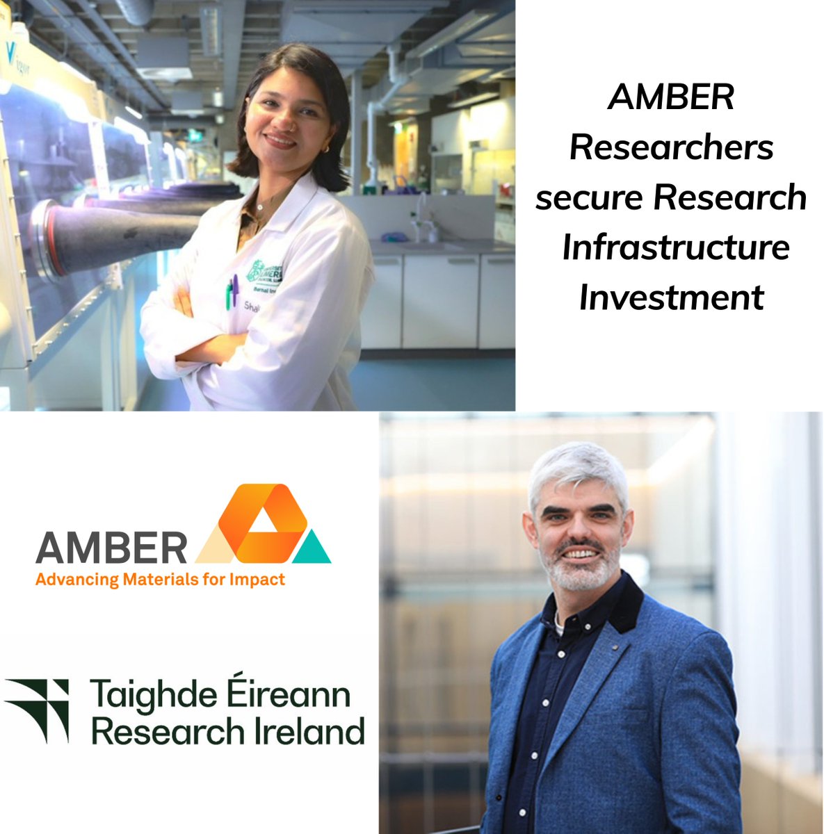 ambercentre's tweet photo. AMBER researchers Prof Shalini Singh of @UL &amp; Prof @orankennedy of @RCSI_Irl have secured 2 of the 9 research infrastructural awards for studying materials at the micro- and nanoscale &amp; preparing and analysing hard tissues.

https://t.co/7wEmGse7Iu https://t.co/vKDZVDWLiE