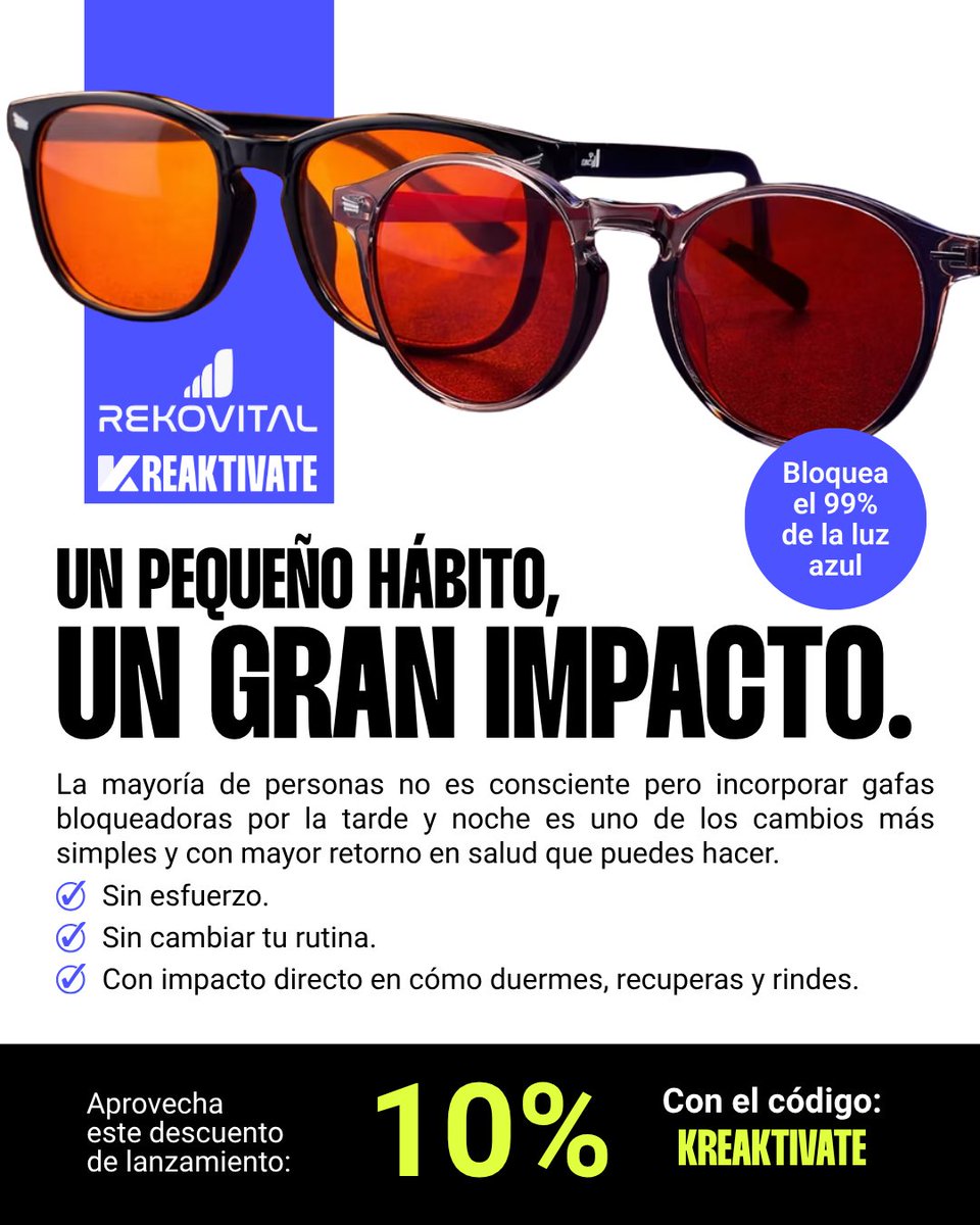 Tu setup no está completo si no cuidas tus ojos. 👓🔥

Bloquea el 99% de la luz azul y recupera como un pro. Sin cambiar tu rutina, solo mejorando tu salud visual y tu descanso.

10% de descuento con el código: KREAKTIVATE en la web de Rekovital.

#Gamedev #3DArtist #JuniorArtist