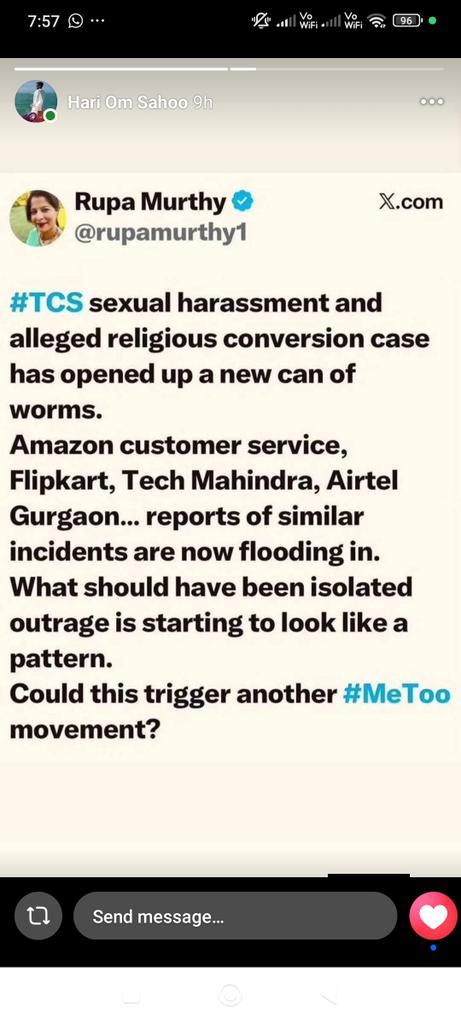 Ajitsinhja11085's tweet photo. @ResurgentIndia @laxmina08495619 @FGupta43275 @nair_nandu08 @nutan_gyan @Dr_MR_Satapathy @_kanhasakhi @GauravModified @apurvaparikh18 @ChowkidarChokra @Am_dilip @JaganNKaushik @Savitritvs @sridhariyer5 @chimnibai @Ravisha23624235 @Bhupendra26 @rais70645 @VineshGaba @umeshctyagi @sureshseshadri1 @PNRATHOD1 @amitrajseth @Ravichiruvolu1 @Visalmama @surewrap @ajitpj198 @swetashandilya @GenPanwar @sankhwar_sudesh @GeetaRaavi @shytigress @PCheppudira @LibtardsKaDoc @ArunDeshpande20 @AjitsinhJagirda @chittukuruvi4 @shitul905 @_ankahi @neerangautam @DilipSr91824867 @macharajarao @kailashkaushik8 @KishorTrivedi7 @pallavict Not only #TCS, #MahindraBPO #Flipcart #Amazon #AirtelGurgaon...
This Rape/Conversion #Corop is across companies. https://t.co/cyiaB6h9qa