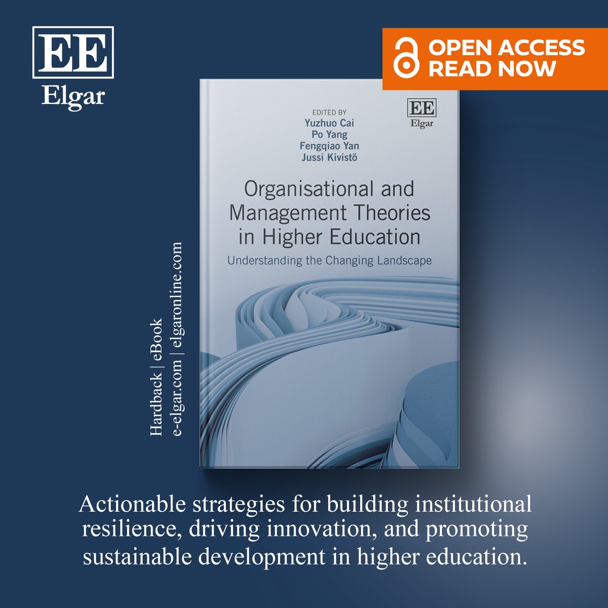 ElgarPublishing's tweet image. Organisational and Management Theories in #HigherEducation
Eds Yuzhuo Cai, The Education University of Hong Kong, Po Yang, Fengqiao Yan @PKU1898 and @jakivisto Tampere University
ℹ️ tinyurl.com/mtc534ms
Read #OpenAccess doi.org/10.4337/978103…
#Governance #OrganizationStudies
