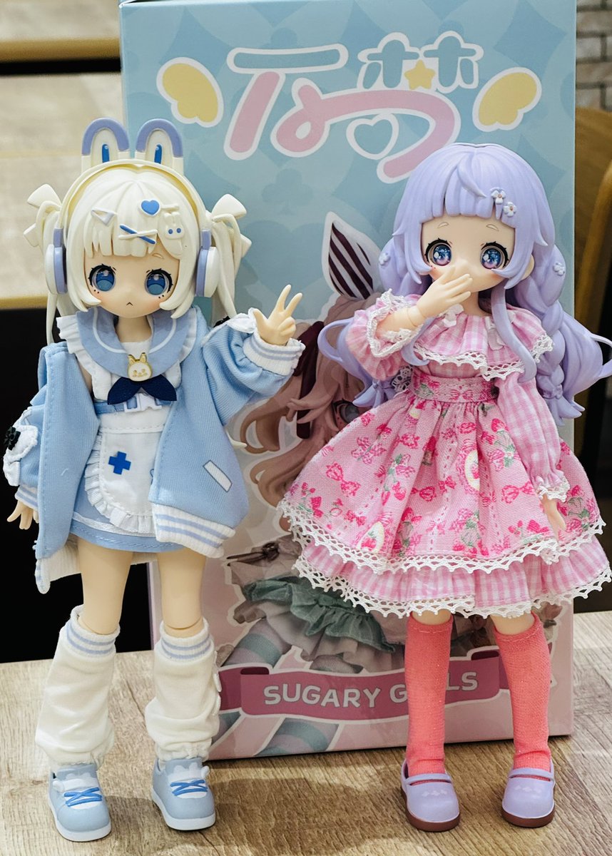 ユウキちゃんお迎えしました🩵
可愛い！！
おとなりはchicoさんちのヴィオレッタちゃん💜
今日、chicoさんからシュガリーちゃんを見せていただいて
すぐさまお店に突撃したのでした