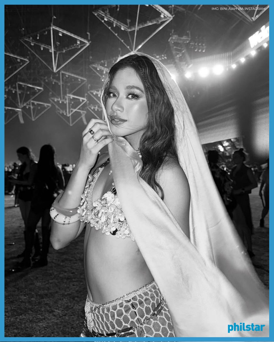 PhilstarNews's tweet photo. SOBRANG DYOSA! ✨

BINI member Aiah delighted fans on Tuesday after sharing gorgeous photos from the Coachella Valley Music and Arts Festival in Indio, California.

The nation’s girl group made history as the first P-pop act to perform at the festival on April 11. #BINICHELLA #BINI_CoachellaWk1
