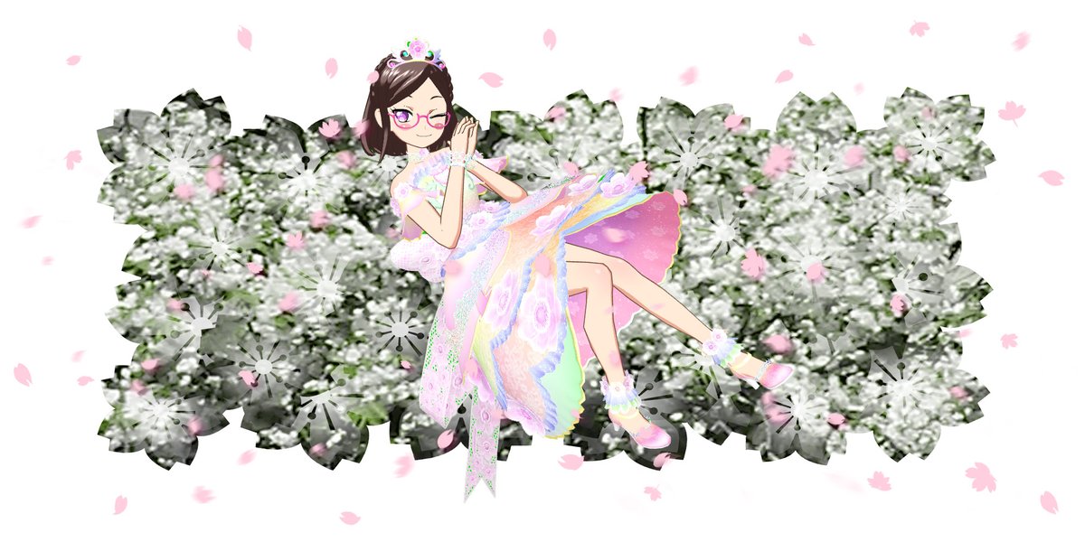 数日前に自分で撮影した八重桜(葉桜)です🌸
加工しすぎで原型わかりにくいですが😅
他の桜は完全に散ってるのに🐐まだ満開でした😆👍
トモダチコード：kytef3hwfd
#プリパラ春満開