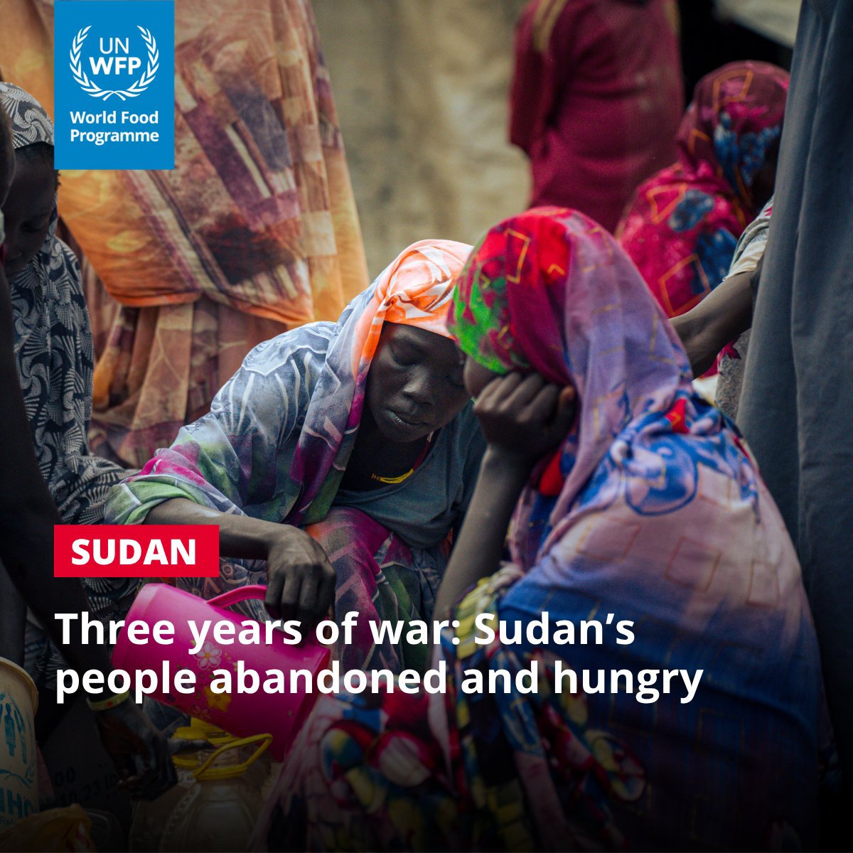 HassanAhmedBerk's tweet image. Three years on, #Sudan remains the world’s largest #humanitarian crisis. 19M+ people face acute #hunger , and lifelines are under threat.
(WFP Sudan)
#KeepEyesOnSudan #WFP