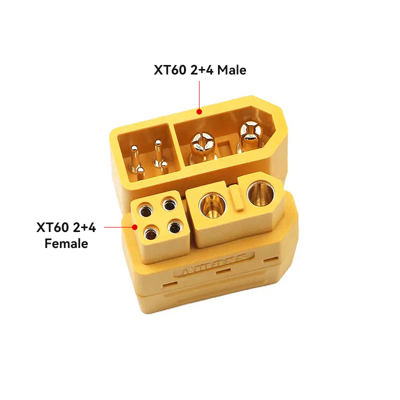 nicveronese's tweet photo. @cursedconnector I'm still waiting for someone to make a XT60-2+4 connector with the footprint of the 12VHPWR (also known as 12V High failure) https://t.co/ME4nV4hJmC
