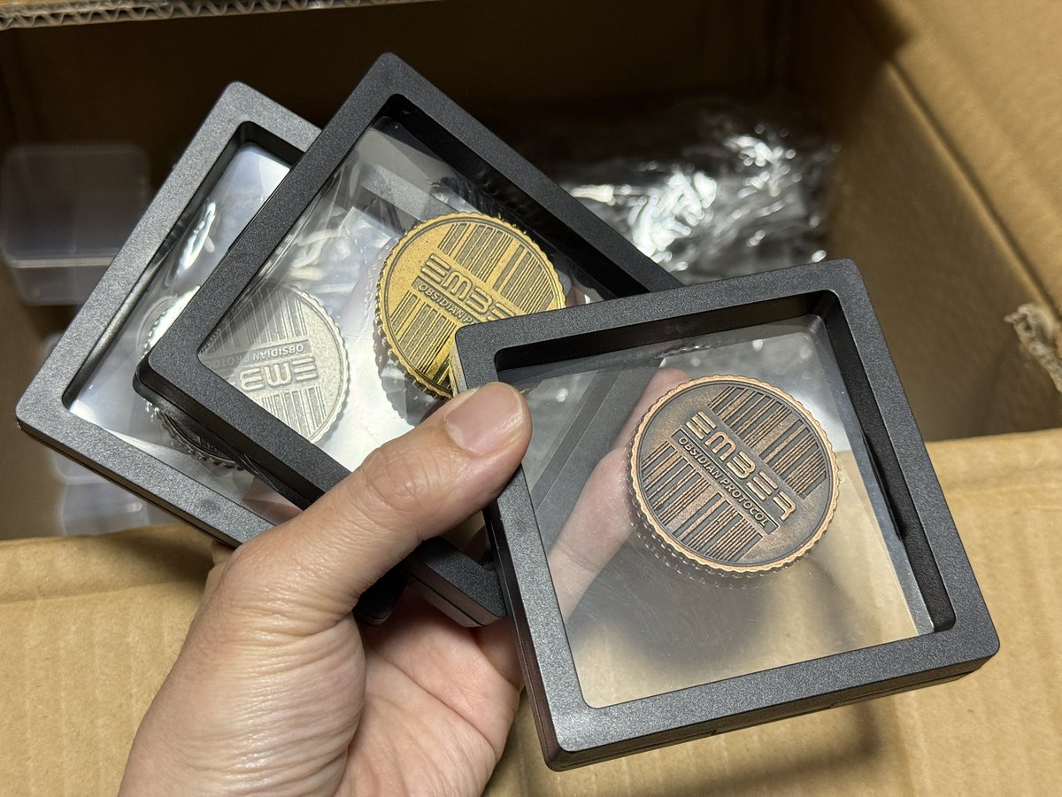 みんな！公認トーナメント限定商品届いたよ！ #obsidianprotocol