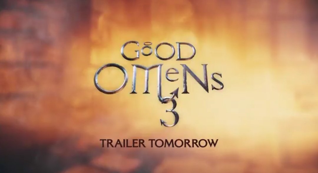 centralgomens's tweet photo. VENCEMOS! O primeiro Trailer da Terceira Temporada de Good Omens será lançado AMANHÃ! https://t.co/bvw4vG6DUm
