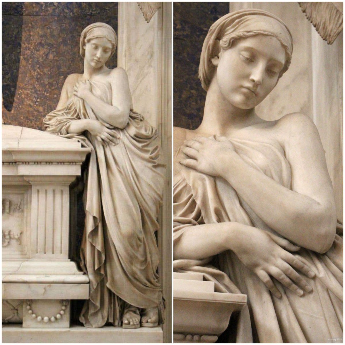 annie151092's tweet image. Details of the funeral monument for Countess Berta Moltke Ferrari-Corbelli, sculpted by Giovanni Dupré.

Giovanni Dupré (1817–1882), a prominent Italian sculptor based in Tuscany. 

#sculpture #art