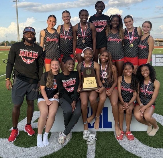 E_Edwards49's tweet photo. Shout out to @mhhstrack for Var boys 3rd place finish and Var girls defending 
DISTRICT 15-5A CHAMPS. 🏆

So many good things! Kids competed through adversity and respresented @MidloHeritage , @MISD_Athletics with class! 

Coach Crawford and Thomas
👊 LETS GO!!
Next up... Area. https://t.co/nSYb10ibdG