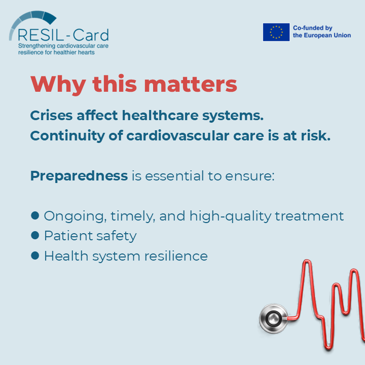 WeCareAboutHea1's tweet image. 🗓️One month since the #RESILCard launch.
📢 Encouraging strengthening of #CardiovascularCare #Preparedness for crises.

💬Now keen to hear from the community.
🛡️How resilient is your care pathway today? Have you explored or implemented the tool?

Not yet?👉tinyurl.com/4xfcztbb