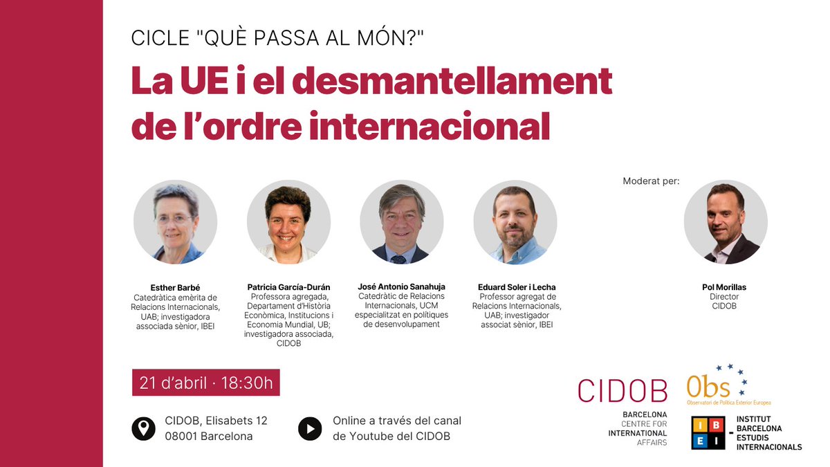 CIDOB (Barcelona Centre for International Affairs) tweet media