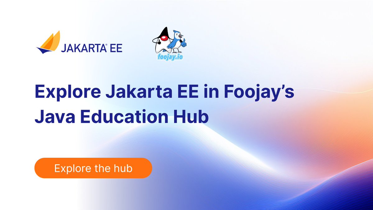 JakartaEE's tweet image. 📚 Looking to learn Java?
Check out Foojay’s Java in Education hub, now featuring Jakarta EE learning resources!

👉 hubs.la/Q04bXN-N0
Great to see the community coming together to support the next generation of Java developers 🙌

#JakartaEE #Java #opensource