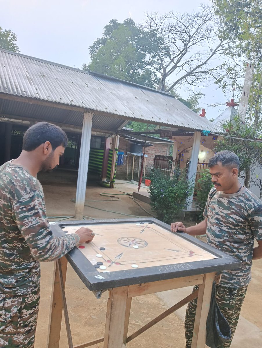 Jawans of 20 Bn CRPF, Jiribam, Manipur, unwind with evening friendly games, boosting teamwork &amp; morale. Fitness &amp; fun, 🇮🇳💪#CRPF #JawansInAction