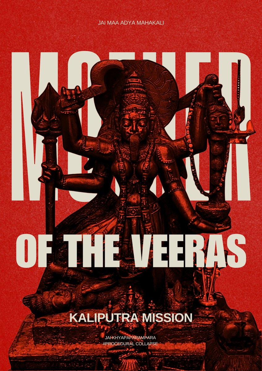 Procedural_Clps's tweet photo. Maa Kali is the Mother of the Veeras,
To be called Her Kaliputra, You first have to become a Warrior
#BhairavaKaalikeNamostute #khyapaparampara #AdyaShakti #KaliAura #proceduralcollapse https://t.co/NLNiBzEBTI