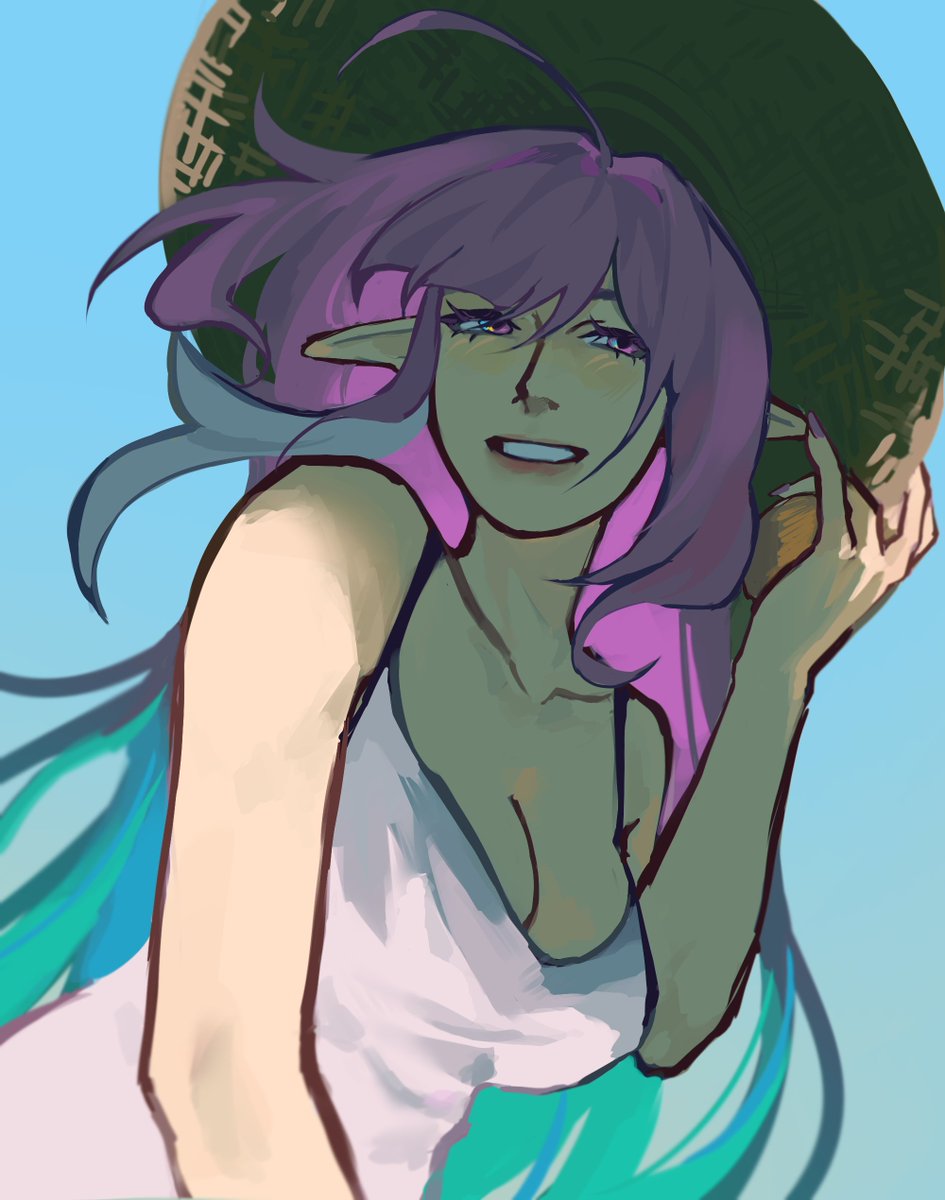 iconaiko's tweet photo. I believe that if Cyrene had a normal life, she would spend all her time on the beach eating peaches
#HonkaiStairRail #Cyrene https://t.co/lslv3ERxhP