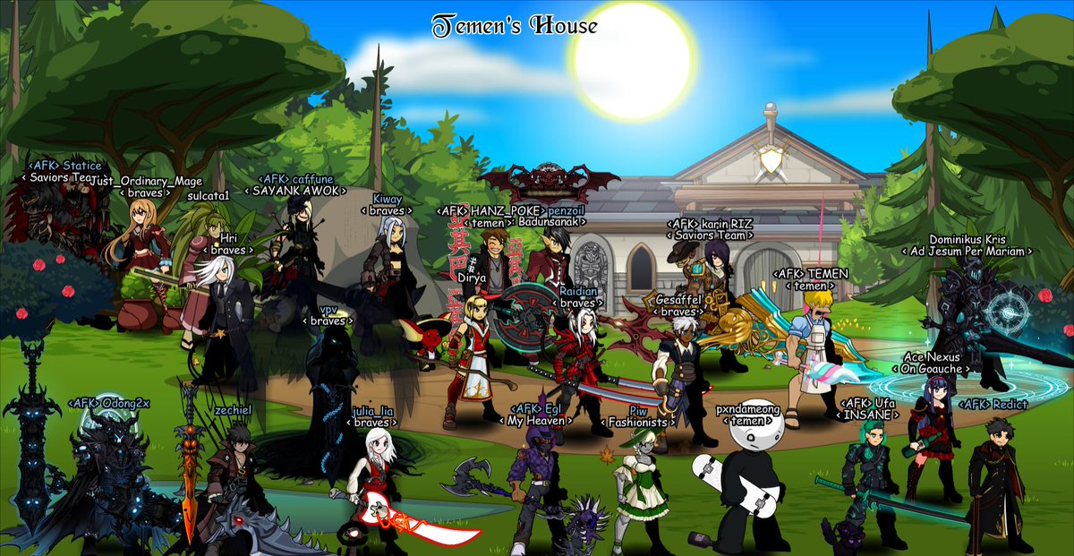 TemenGuild's tweet photo. Just vibing with my people. 

#aqw https://t.co/voax0lZO54