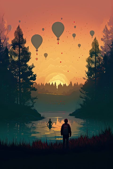 BeerCatBrand's tweet photo. Art of the Day! "Surreal Hot Air Balloon Landscape". Buy at: https://t.co/mgCWtGI3jP https://t.co/Rkl8znBZ1A