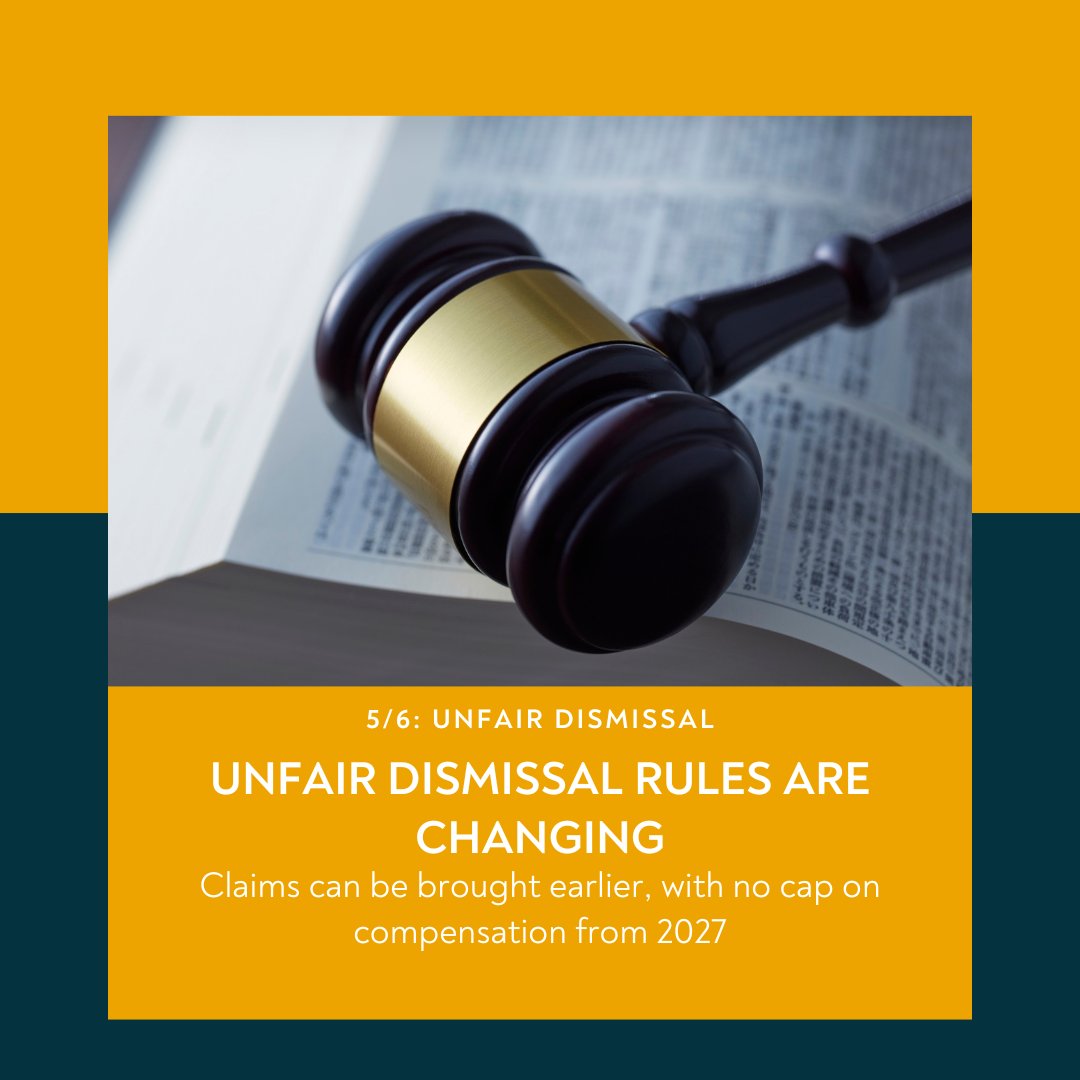 BondLegal's tweet photo. From 1 January 2027, unfair dismissal law changes significantly.

The qualifying period reduces from two years to six months, and the cap on compensation is removed.

Employees will be able to bring claims much earlier, with no limit on awards.

Get in touch for more info! https://t.co/GgN9zFefyn