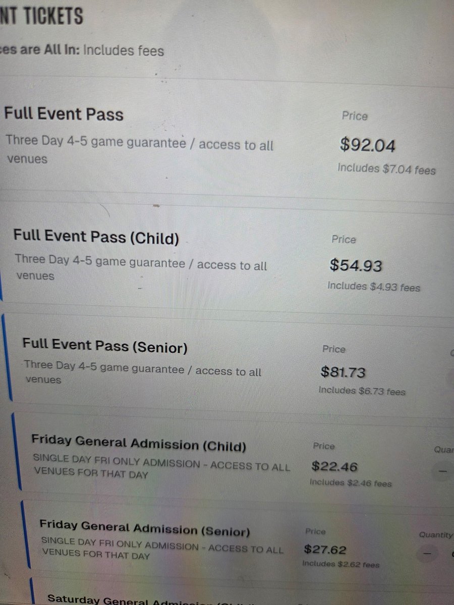 pwfree23's tweet image. Bringing your spouse and kid to watch your child play in Milwaukee this weekend? 

That will be $239.01 for admission… 

What are we doing!? #AAUBingo