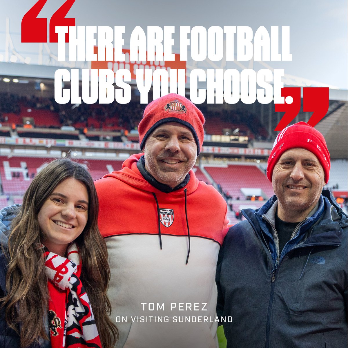 SunderlandAFC's tweet photo. Ahead of our trip to Tampa, we’re proud to introduce Red, White and Blue 🇺🇸

A series for our North American supporters to share their stories and love for #SAFC!

First up is Tom Perez, who travelled to Wearside with his family to honour his late sister’s wishes 🤍