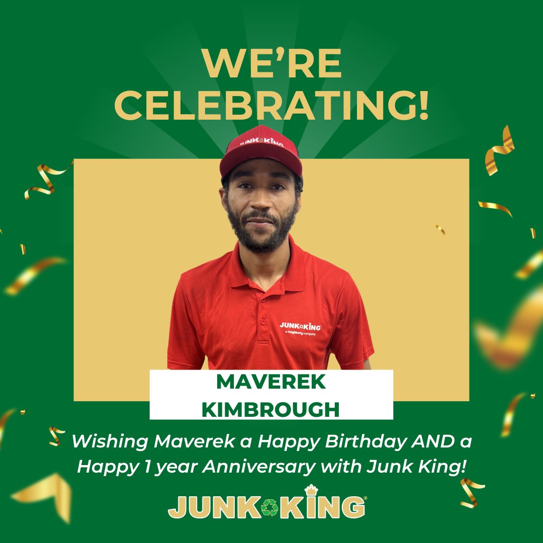 We’re celebrating in a big way 🎉

Happy Birthday and Happy 1-Year Anniversary to Maverek Kimbrough! Your hard work, reliability, and positive attitude make a real impact on the team every single day.

We appreciate everything you do!