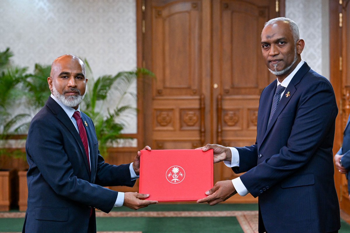 presidencymv's tweet image. President Dr @MMuizzu appoints Cabinet Ministers at a ceremony held at the President’s Office today.