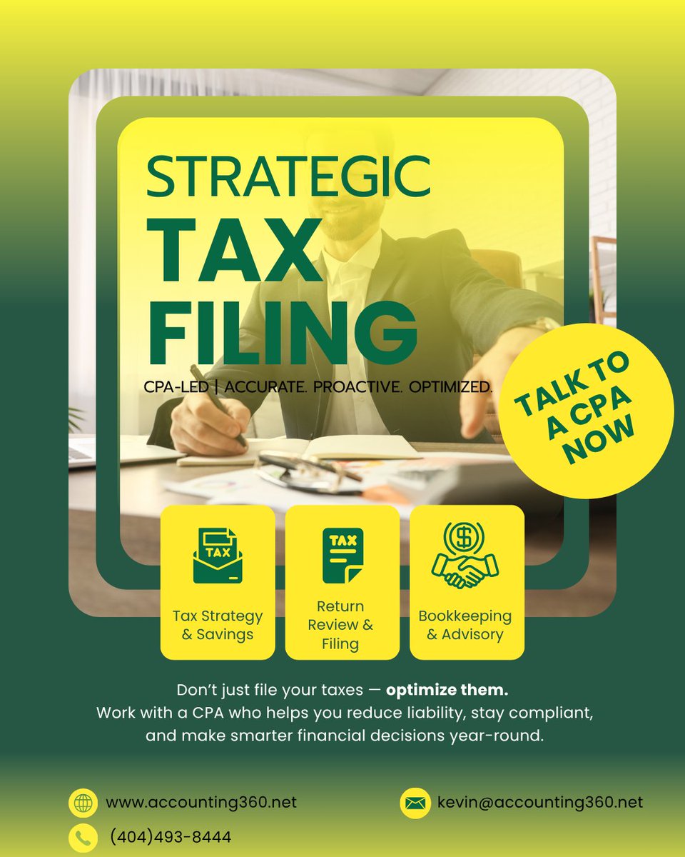 vargas_cpa's tweet image. Filing taxes is easy… keeping more money isn’t 👀💸
👉 accounting360.net

#TaxSeason #CPA #SmallBusinessTips #MoneyMoves #EntrepreneurLife #TaxHelp #FinancialFreedom #BusinessOwners