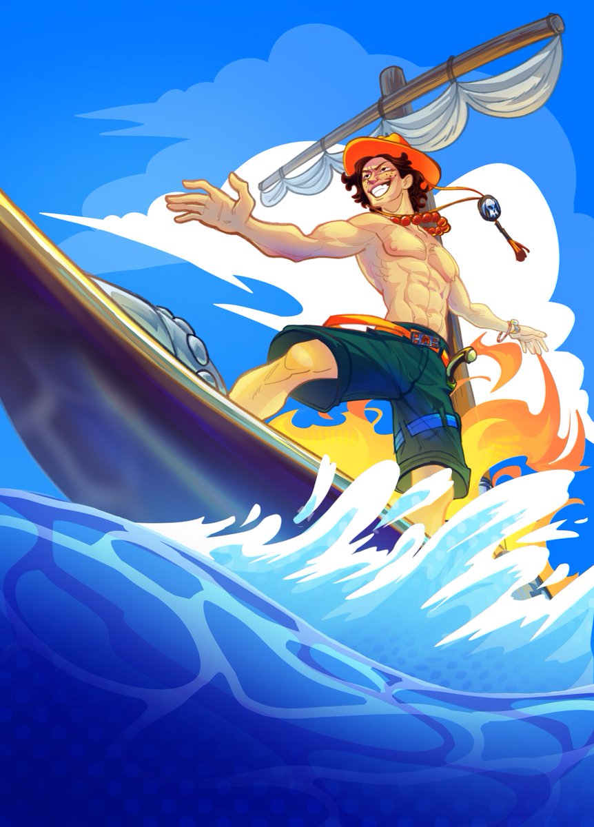 Lokei6909's tweet image. аrt for Аce zine

#ONEPIECE #Ace
